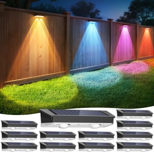 APILAB Solar Fence Lights Outdoor